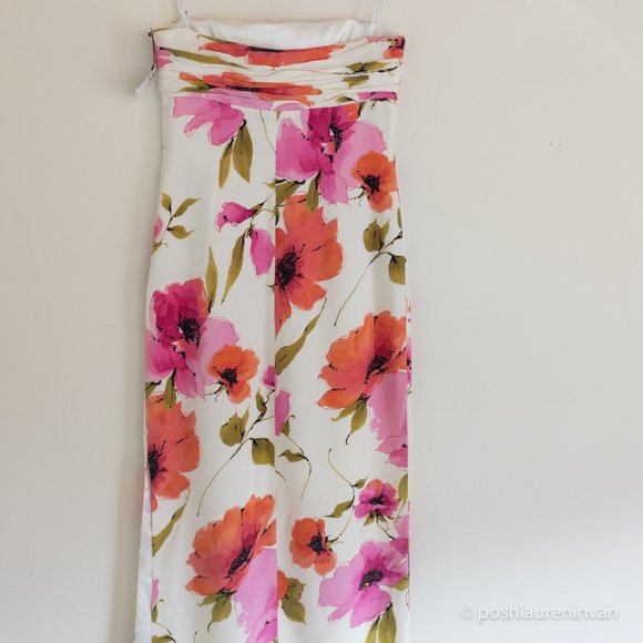 David Meister Floral Silk Dress *NWT* – Strapless / Formal Dress – US 8 - Picture 10 of 16